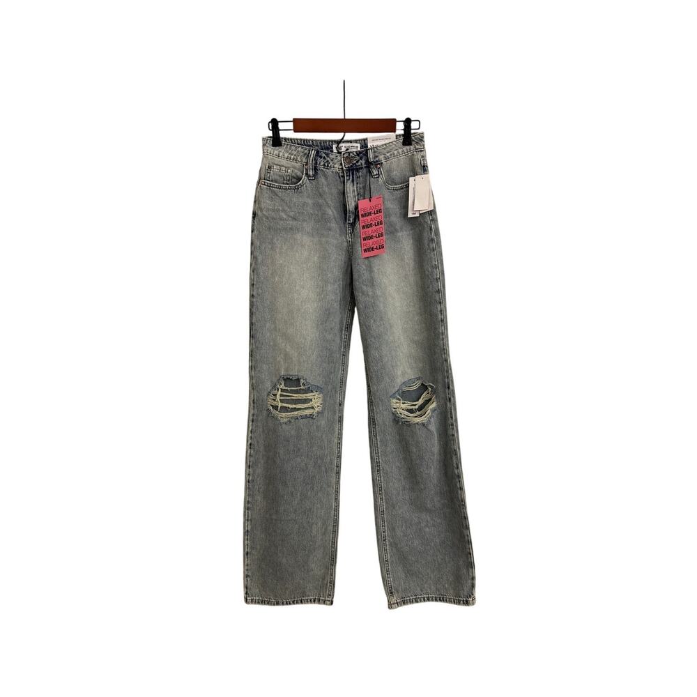 NWT YMI High Rise Relaxed Wide Leg Baggy Loose Fit Denim Size 25 / 1